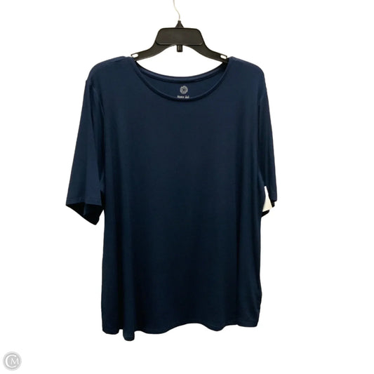 Top Short Sleeve Basic By Ruby Rd In Blue, Size: Xl