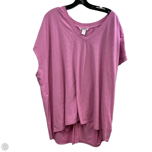 Athletic Top Short Sleeve By Athleta In Pink, Size: 3x