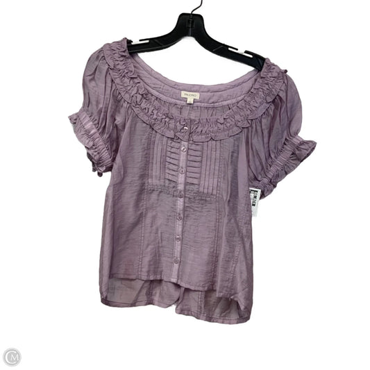 Blouse Short Sleeve By Pilcro In Purple, Size: S