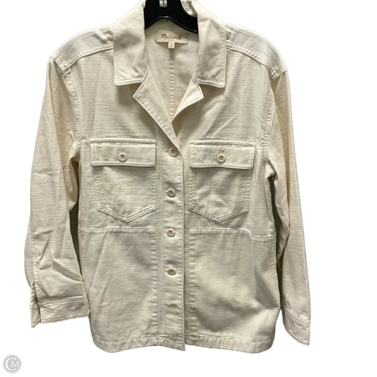Jacket Denim By Madewell In Cream Denim, Size: Xs