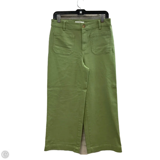 Jeans Wide Leg By Loft In Green Denim, Size: 6
