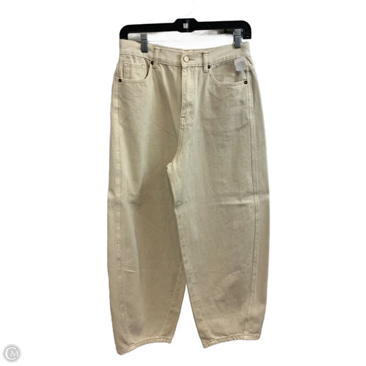 Jeans Wide Leg By Miou Muse In Cream Denim, Size: S