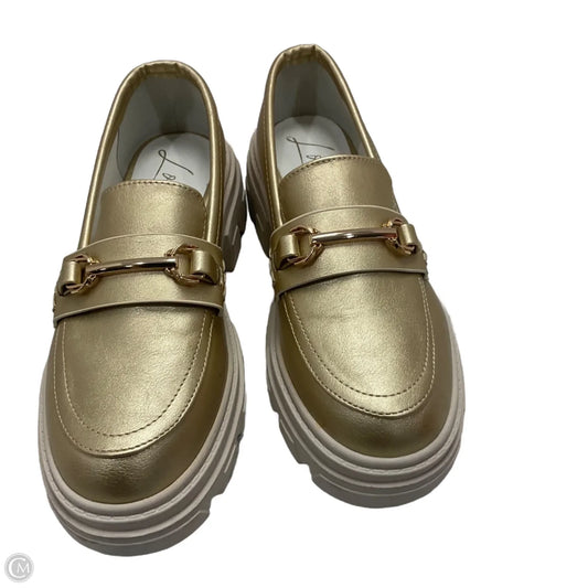 Shoes Flats By London rag In Gold, Size: 6