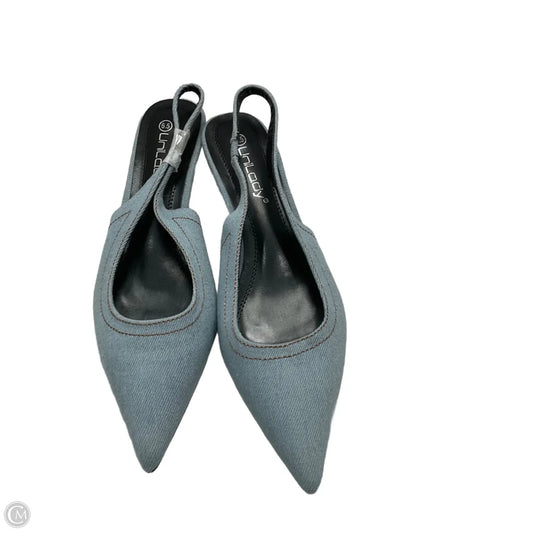 Shoes Heels Kitten Byunilady  In Blue Denim, Size: 6.5