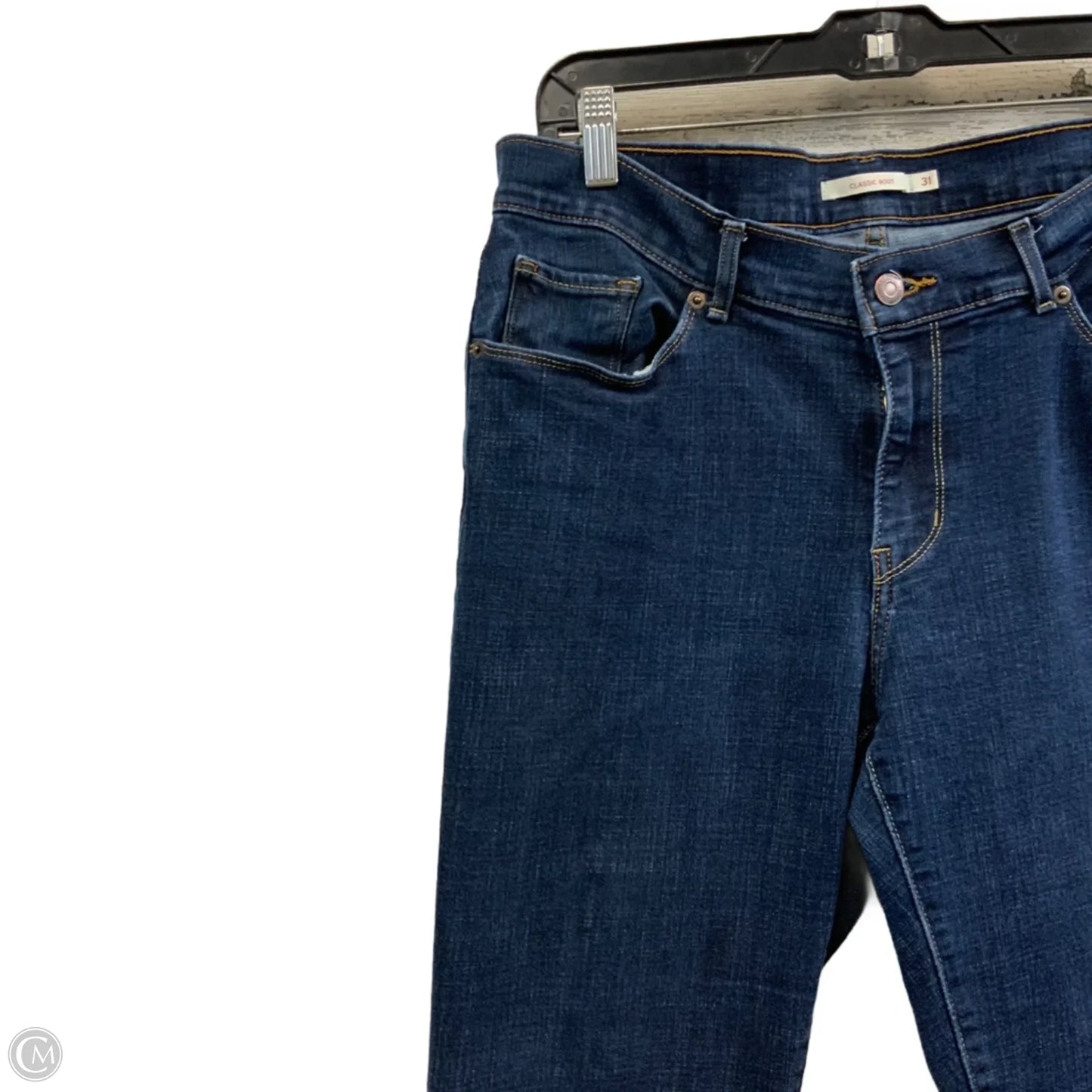 Jeans Boot Cut By Levis In Blue Denim, Size: 12