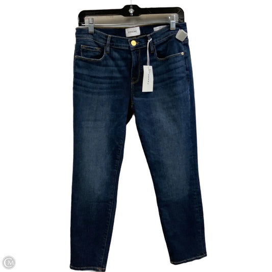 Jeans Cropped By Frame In Blue Denim, Size: 2