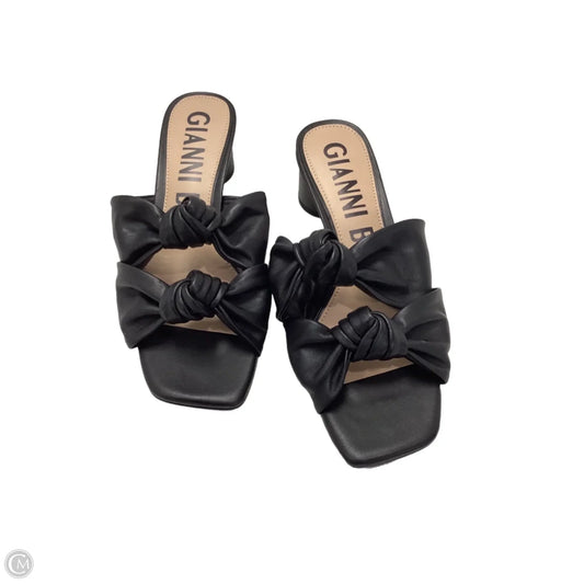 Sandals Heels Block By Gianni Bini In Black, Size: 7.5