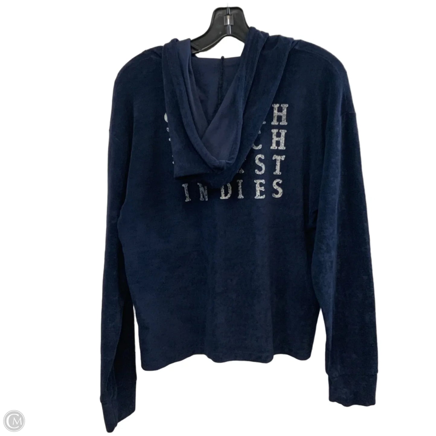 Sweatshirt Hoodie By PATI DE ST BARTH In Blue, Size: L