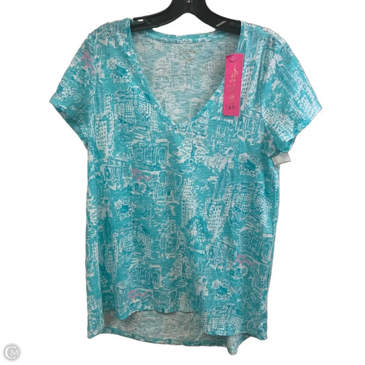 Top Short Sleeve By Lilly Pulitzer In Blue, Size: M
