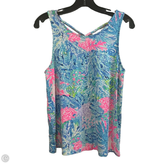 Top Sleeveless By Lilly Pulitzer In Blue, Size: M