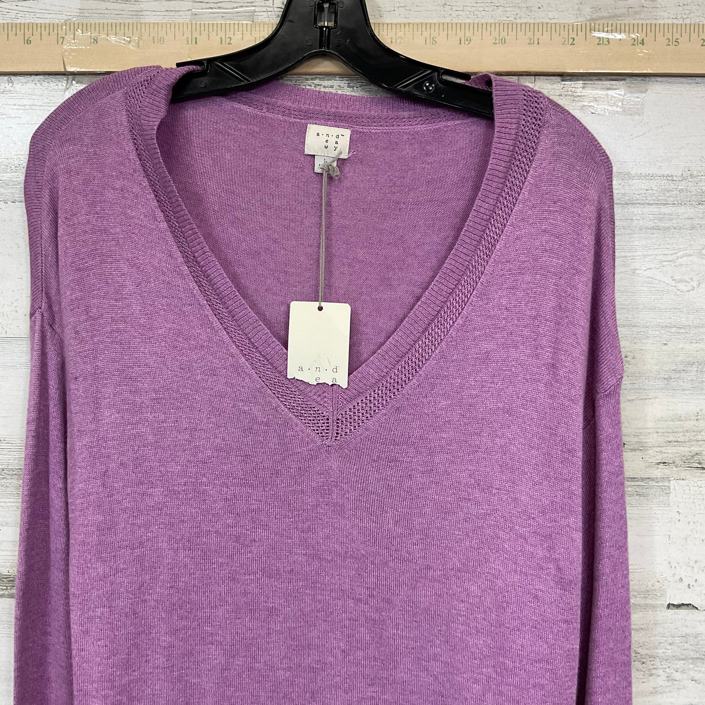 Top Long Sleeve By A New Day In Purple, Size: L