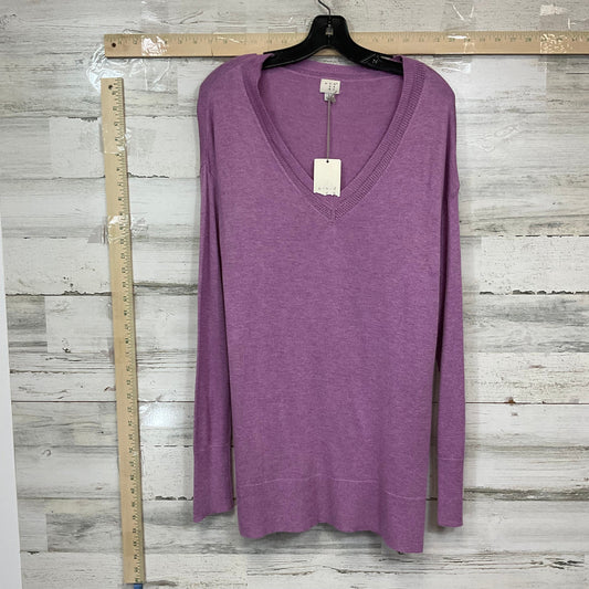 Top Long Sleeve By A New Day In Purple, Size: L