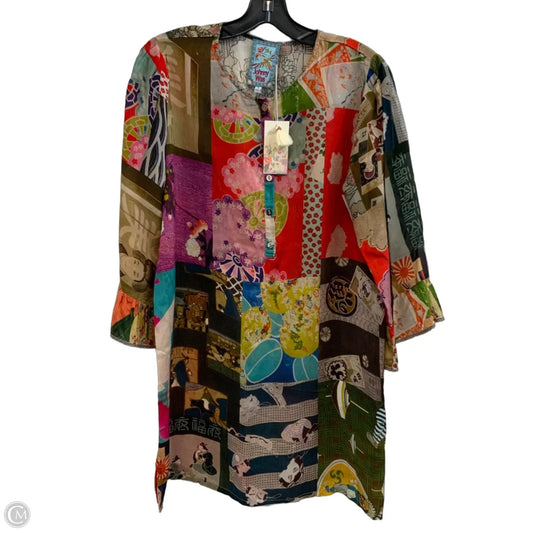 Tunic 3/4 Sleeve By Johnny Was In Brown, Size: S