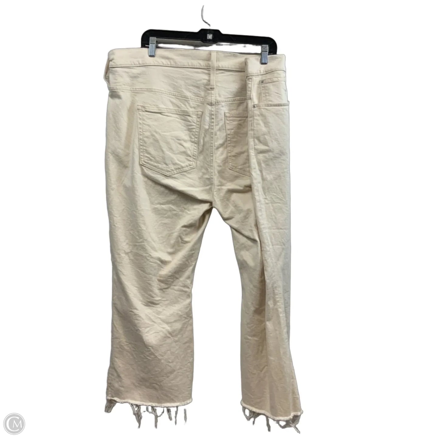 Jeans Wide Leg By J. Crew In Cream Denim, Size: 20