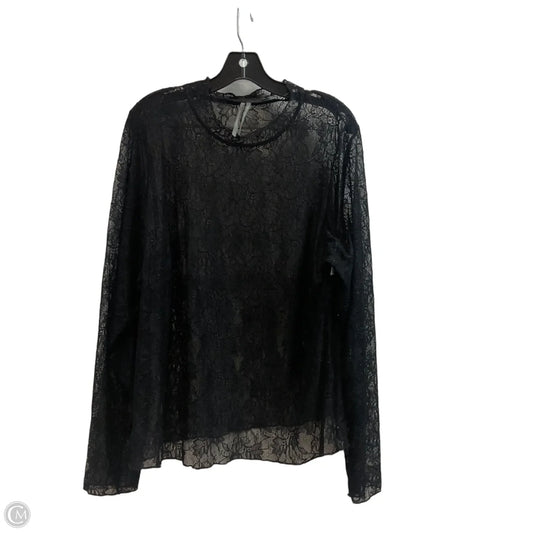 Blouse Long Sleeve By Anthropologie In Black, Size: 3x