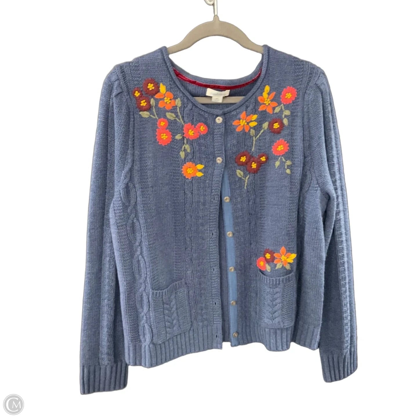 Sweater Cardigan By Sundance In Blue, Size: Xl