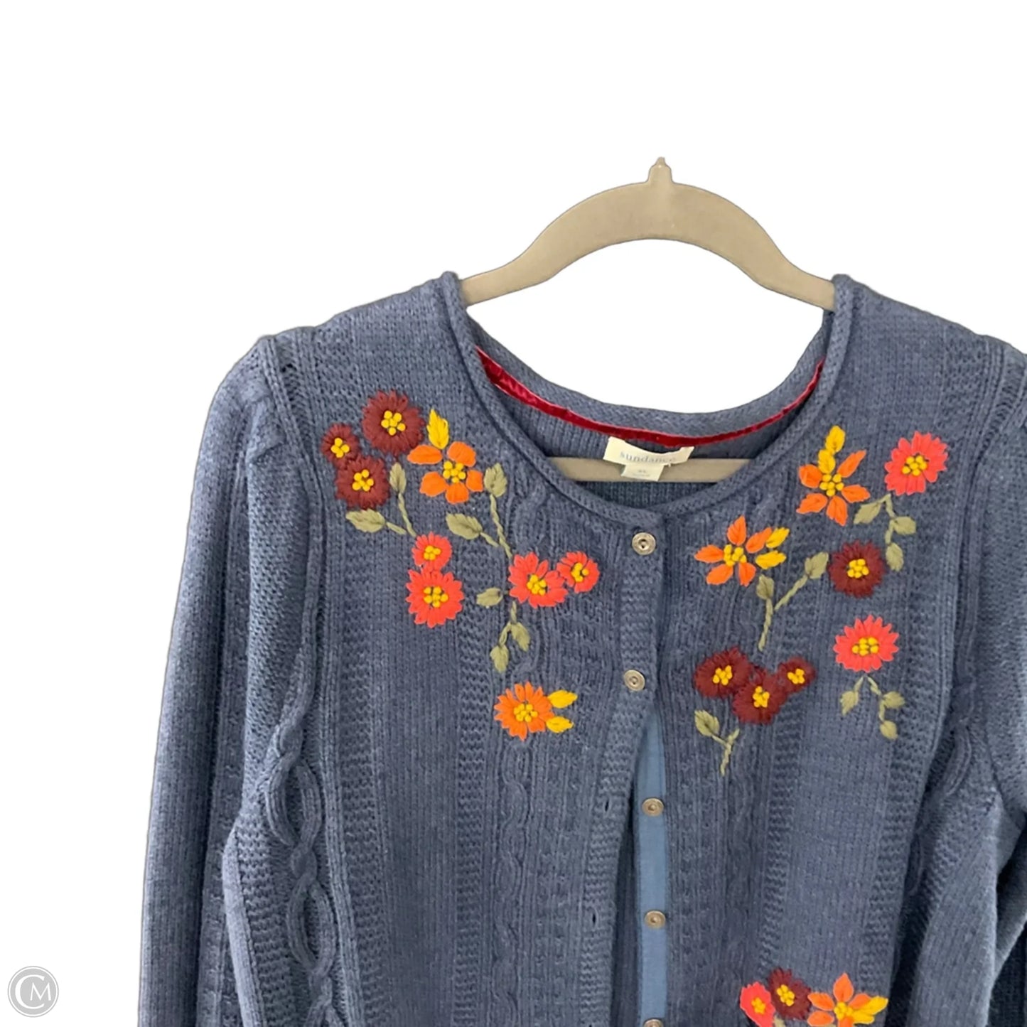Sweater Cardigan By Sundance In Blue, Size: Xl