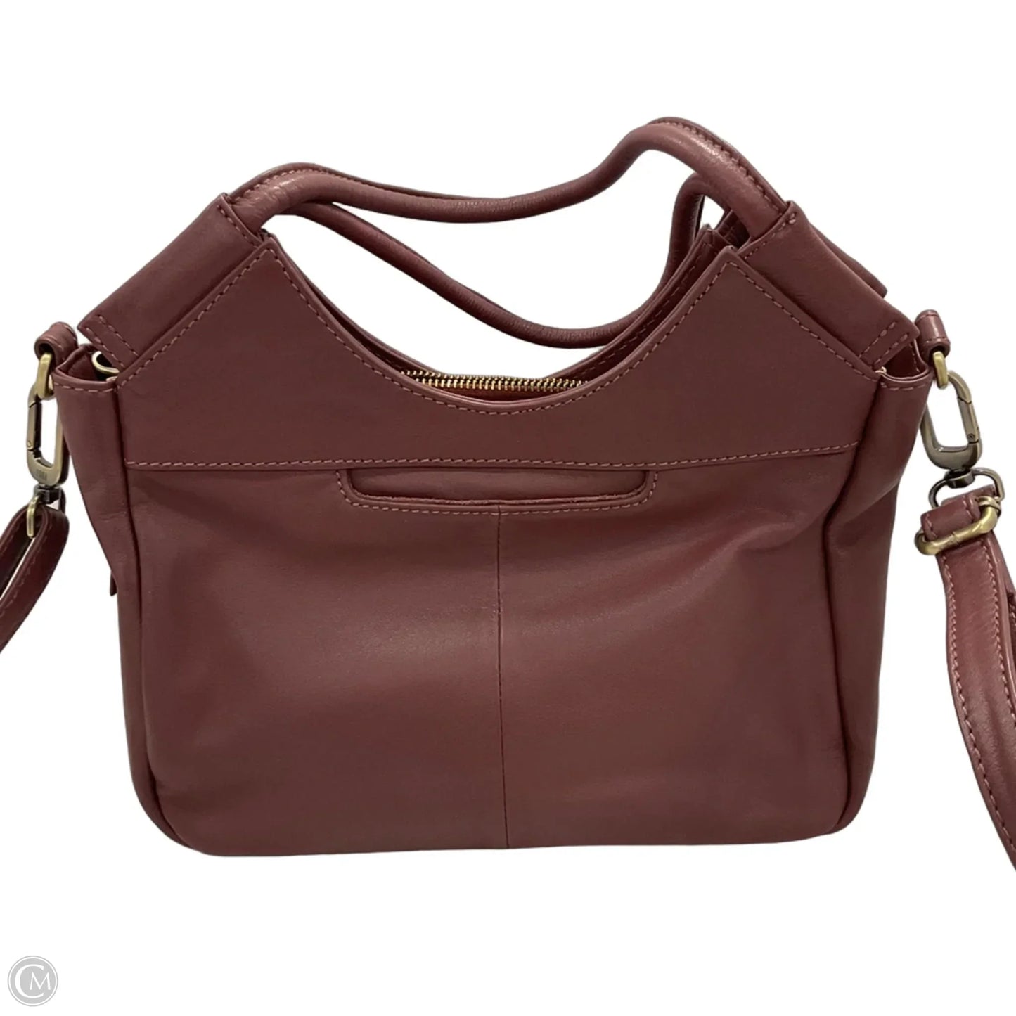 Handbag Leather By Hobo Intl, Size: Medium