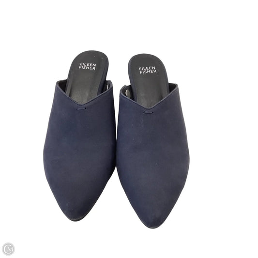 Shoes Heels Block By Eileen Fisher In Blue, Size: 8