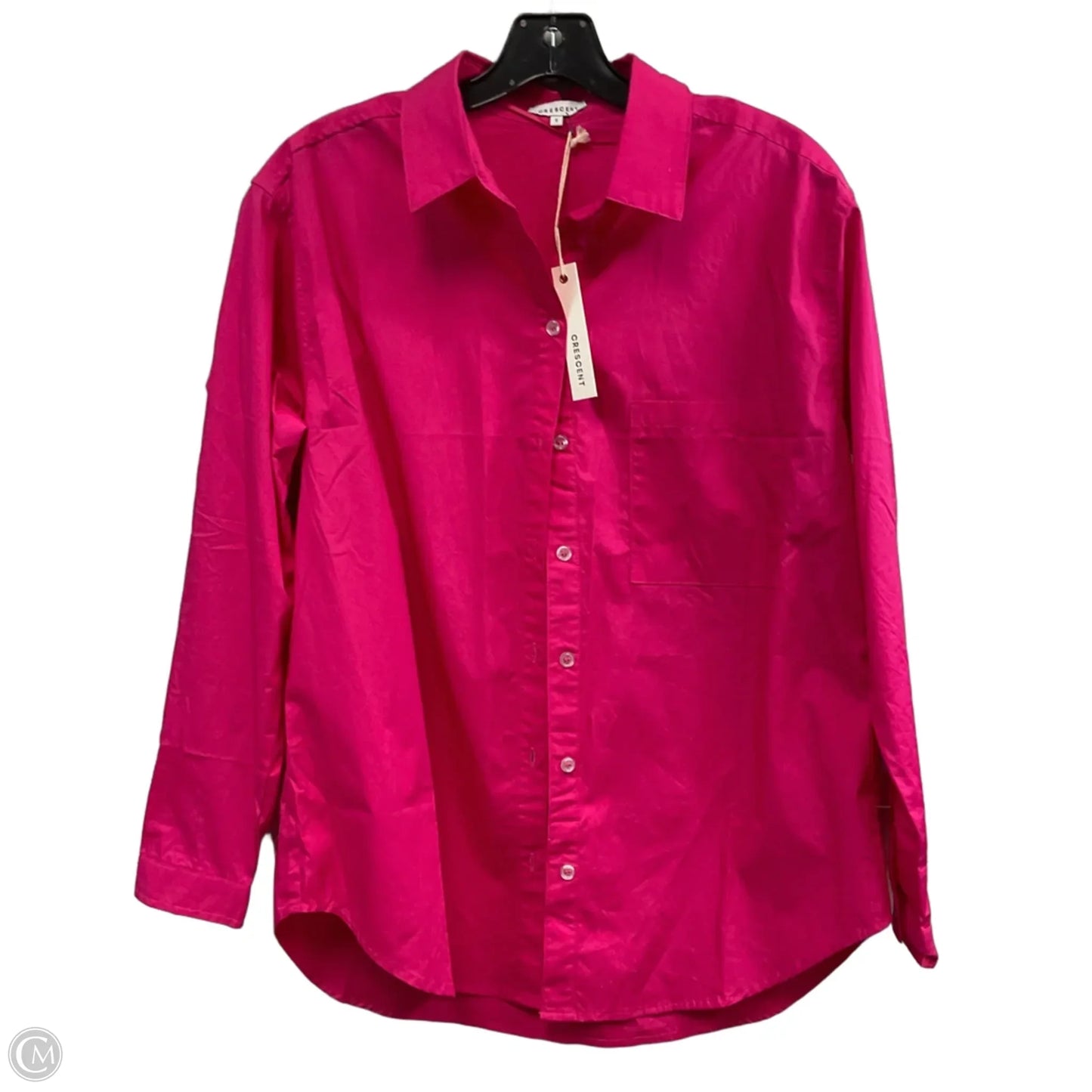 Blouse Long Sleeve By CRESCENT In Pink, Size: S