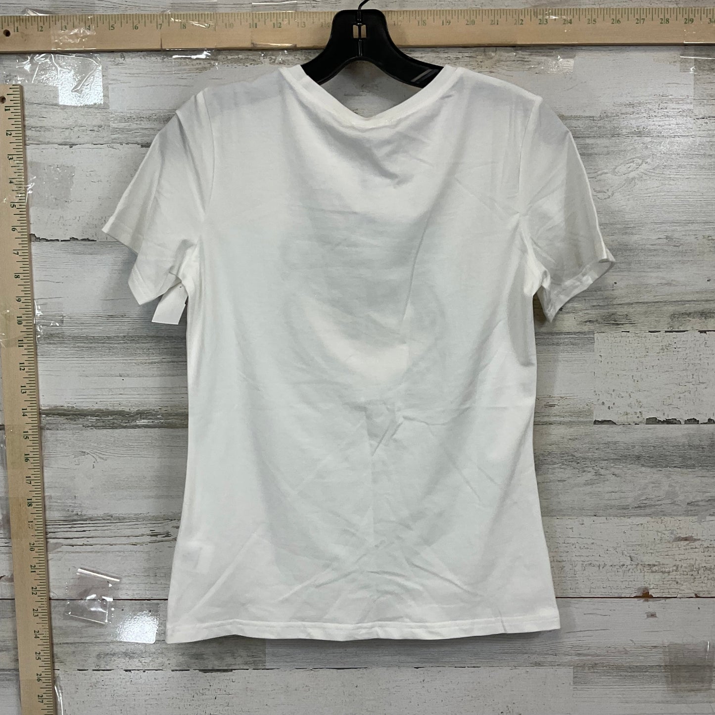 White Top Short Sleeve WHY DRESS, Size S