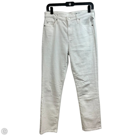Jeans Cropped By Ag Jeans In White Denim, Size: 6