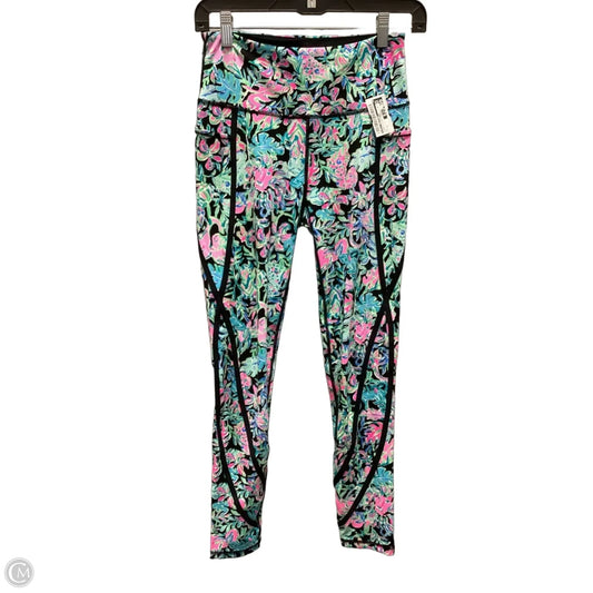 Athletic Leggings By Lilly Pulitzer In Black & Green, Size: S