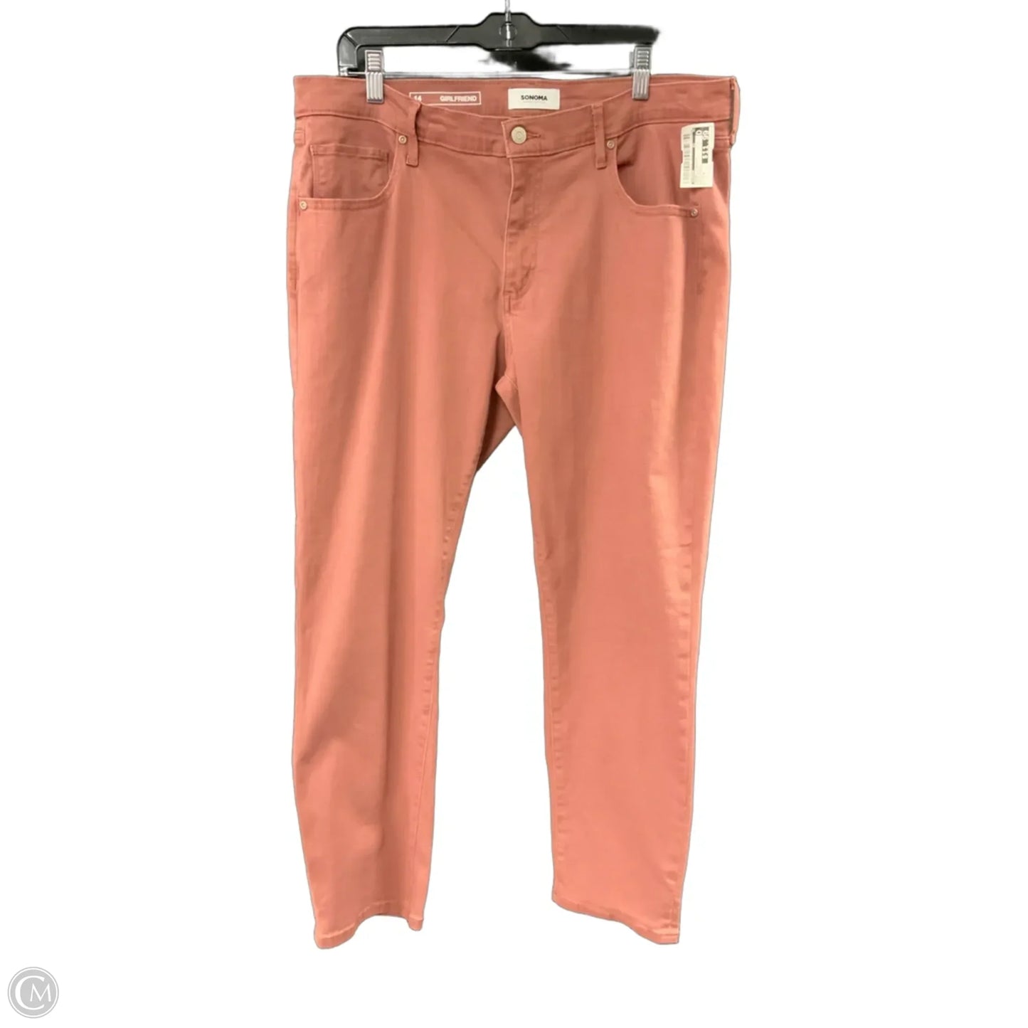 Jeans Straight By Sonoma In Pink Denim, Size: 14
