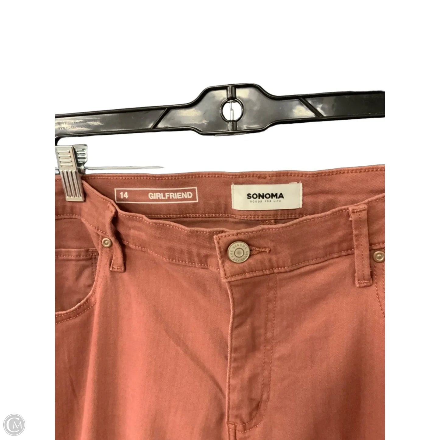 Jeans Straight By Sonoma In Pink Denim, Size: 14