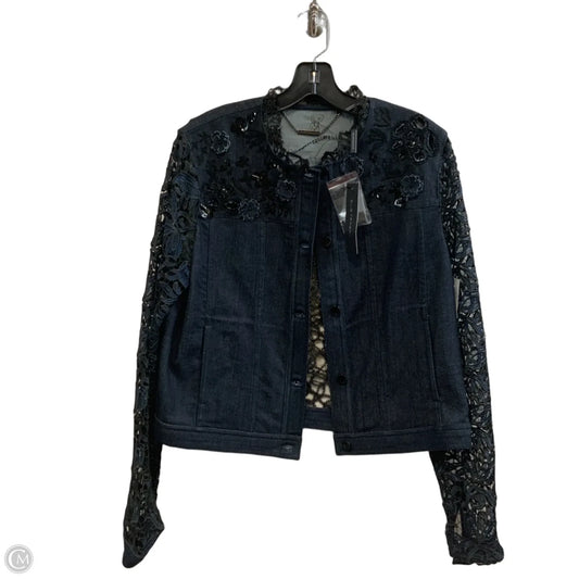 Jacket Denim By Elie Tahari In Blue Denim, Size: M