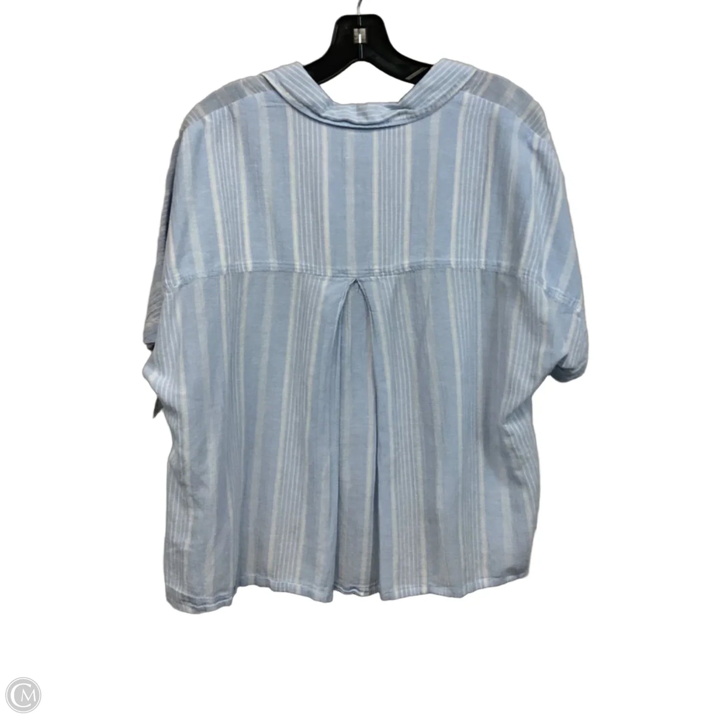 Blouse Short Sleeve By Gap In Blue, Size: M