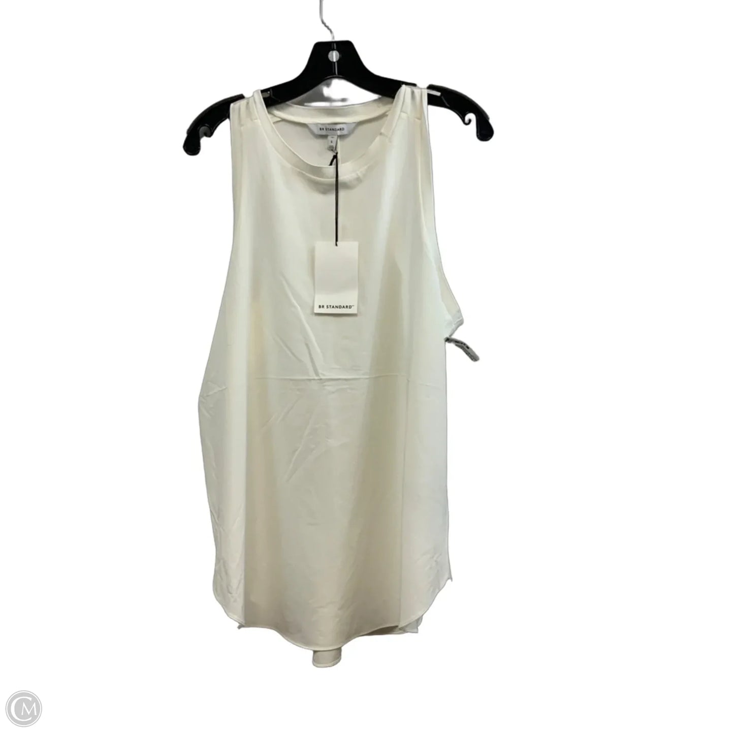Blouse Sleeveless By Banana Republic In Cream, Size: L