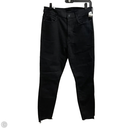 Jeans Skinny By Mother In Black Denim, Size: 10