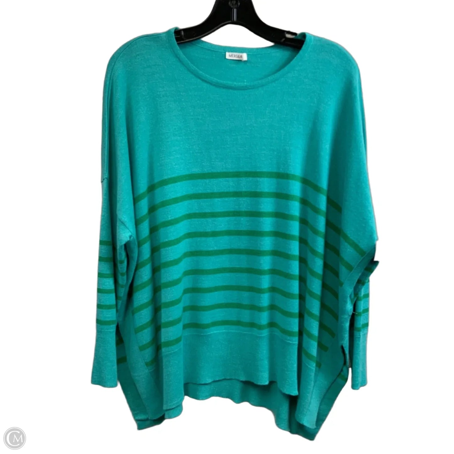Top 3/4 Sleeve By Mer Sea In Green, Size: Osfm