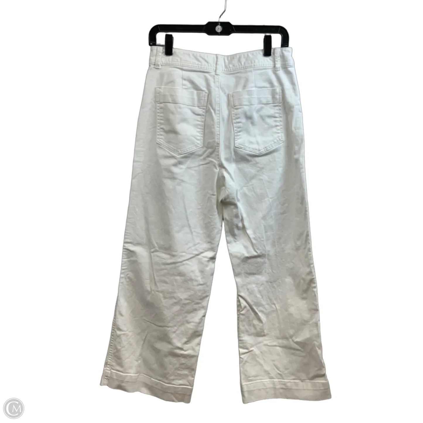 Jeans Cropped By Gap In White Denim, Size: 6