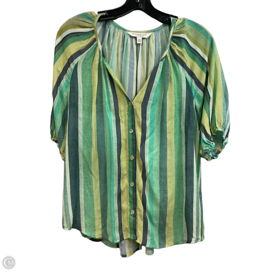 Blouse Short Sleeve By Liverpool In Green, Size: Xs