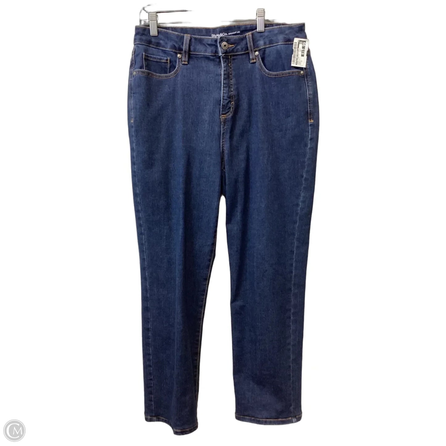 Jeans Straight By Style And Company In Blue Denim, Size: 12