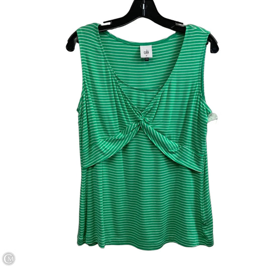 Blouse Sleeveless By Cabi In Green, Size: M