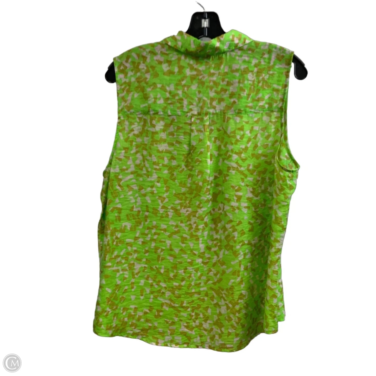 Top Sleeveless By Cabi In Green, Size: L