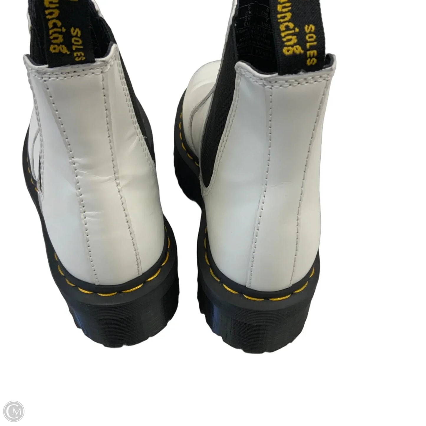 Boots Combat By Dr Martens In White, Size: 7