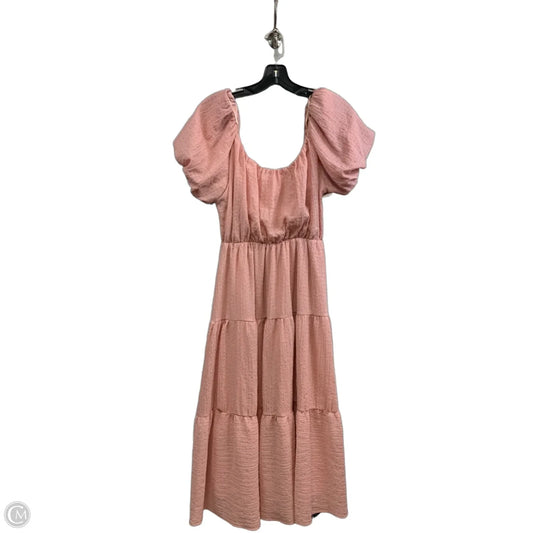 Dress Casual Midi By Astr The Label In Pink, Size: M