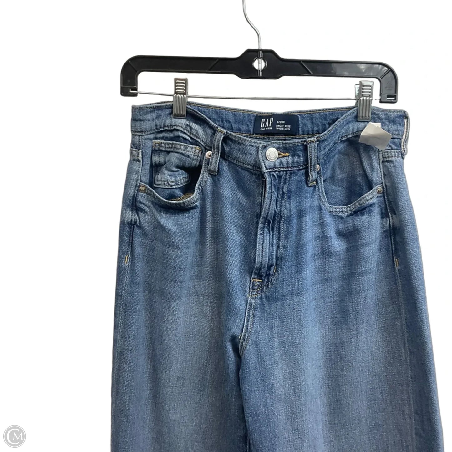 Jeans Wide Leg By Gap In Blue Denim, Size: 6