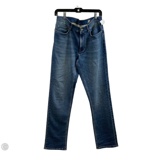 Jeans Straight By Faherty In Blue Denim, Size: 14
