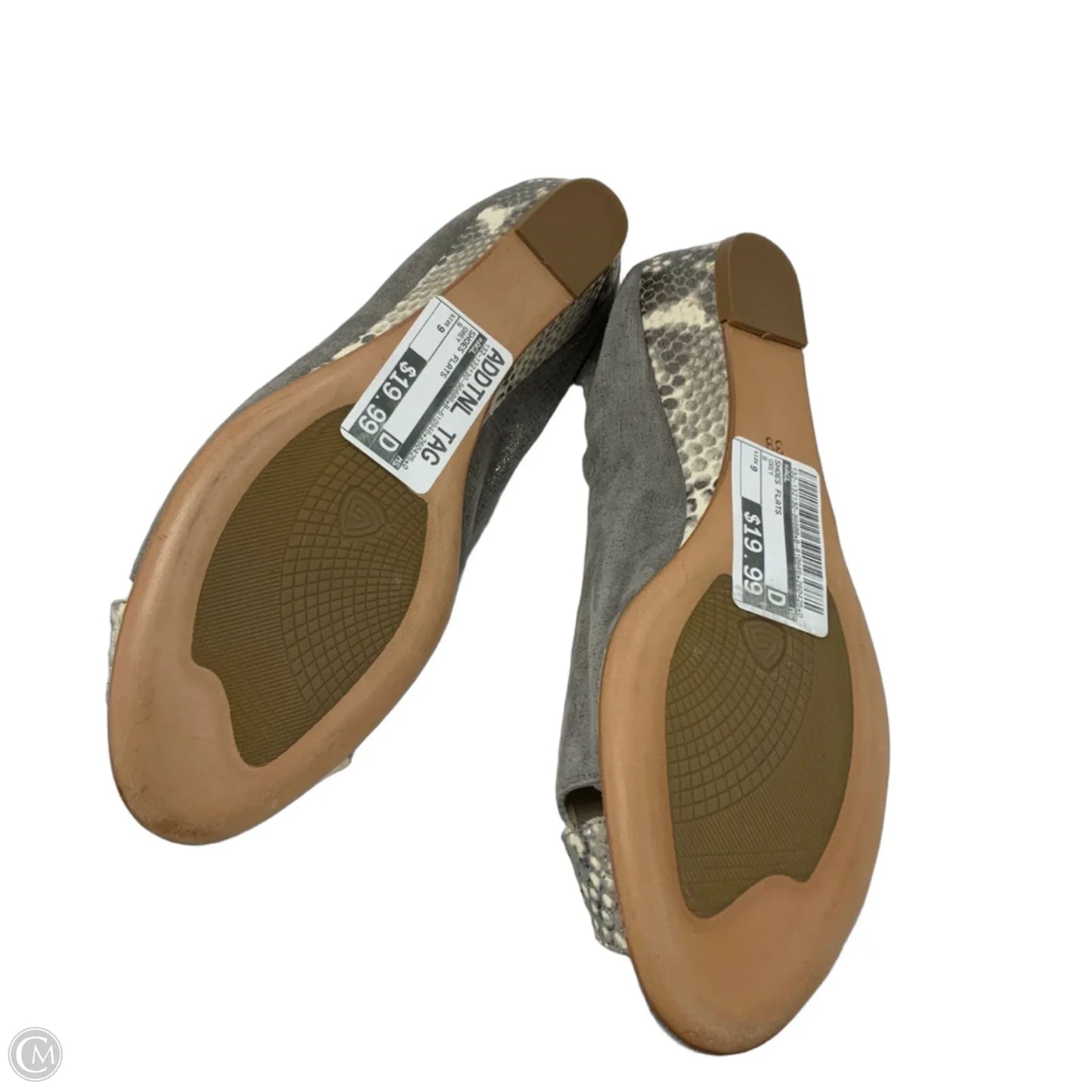 Shoes Flats By Agl In Grey, Size: 9