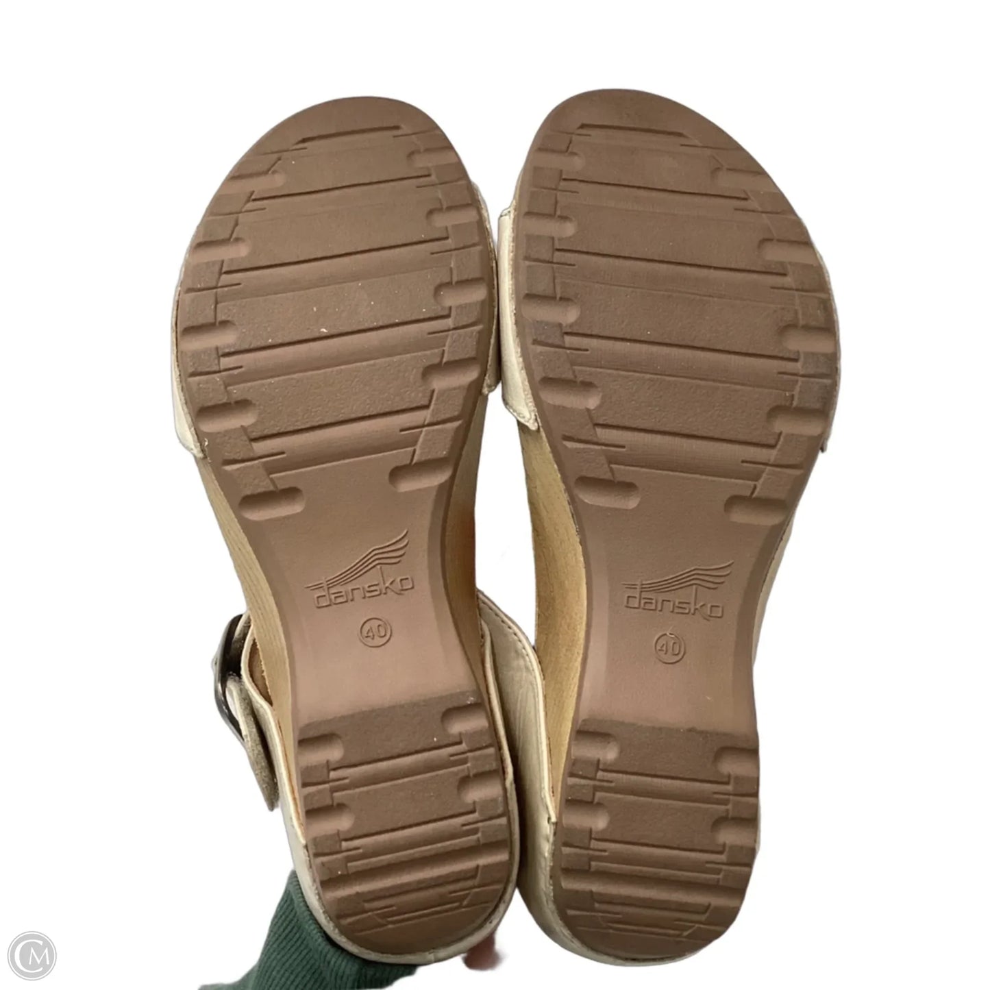 Sandals Heels Block By Dansko In Cream, Size: 9