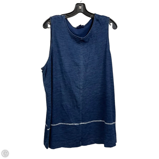 Top Sleeveless By Pure Jill In Blue, Size: 2x