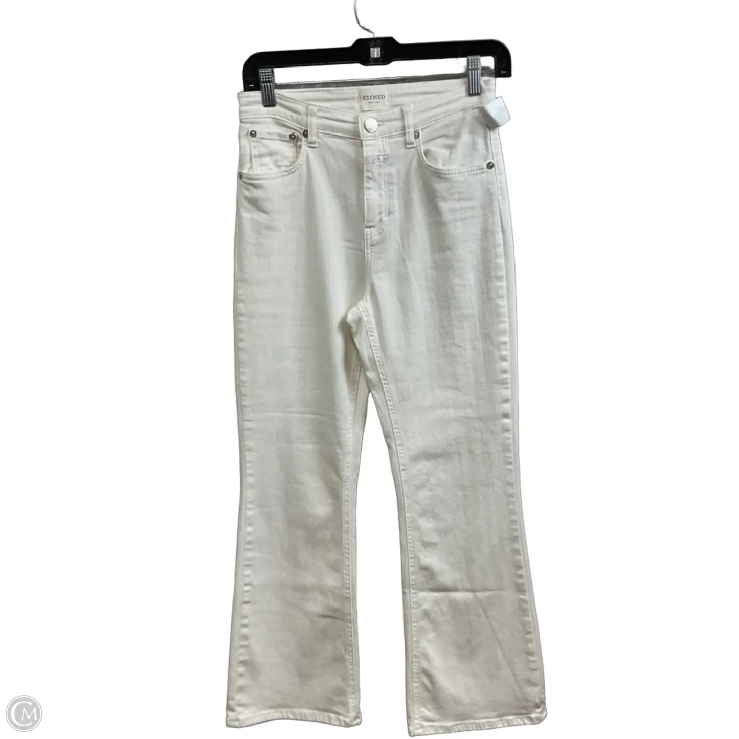 Jeans Flared By Closed In White Denim, Size: 0