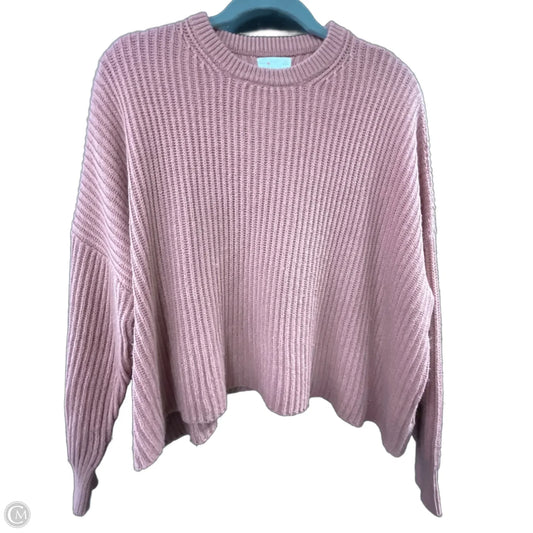Sweater By Poof Apparel In Pink, Size: L