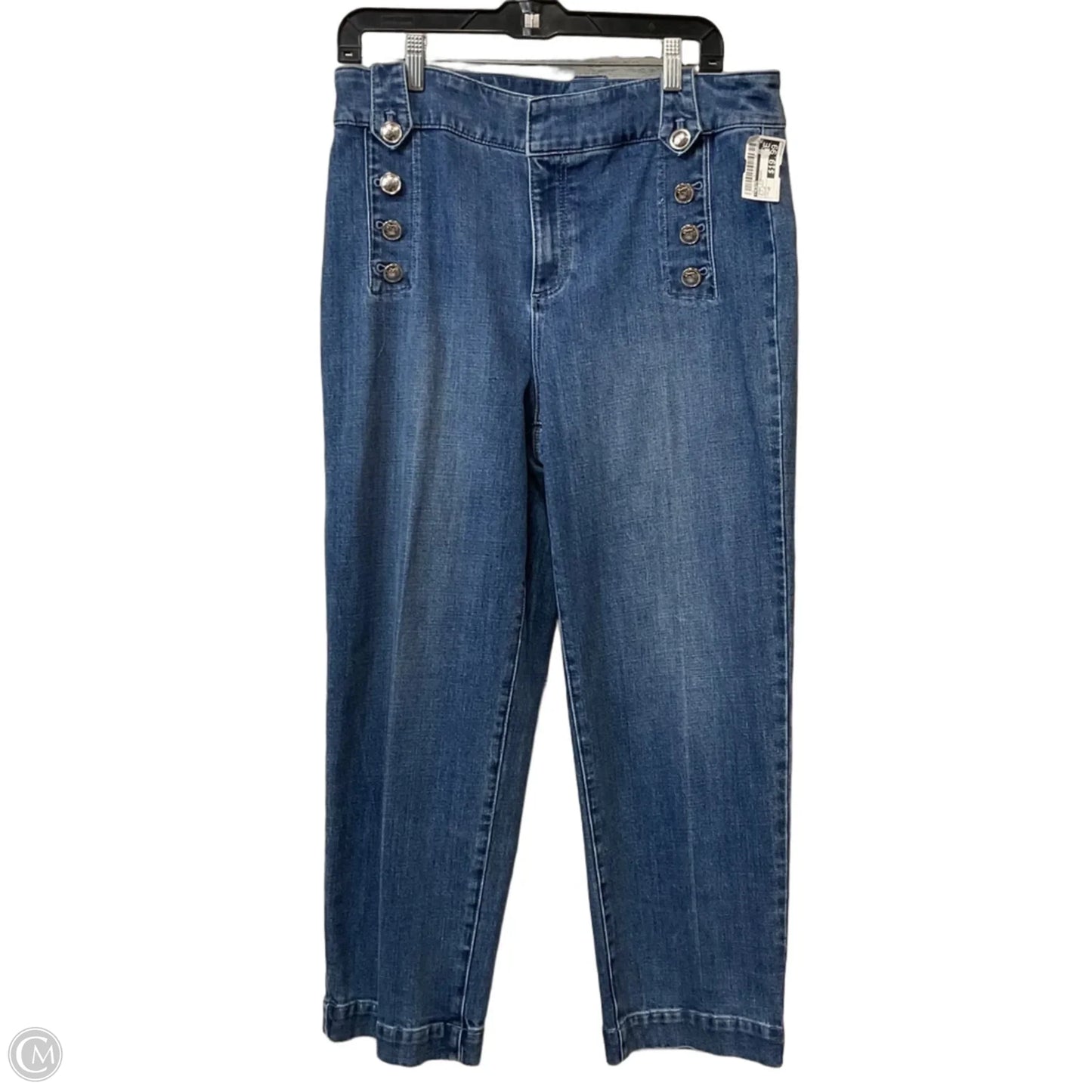 Jeans Straight By Talbots In Blue Denim, Size: 10