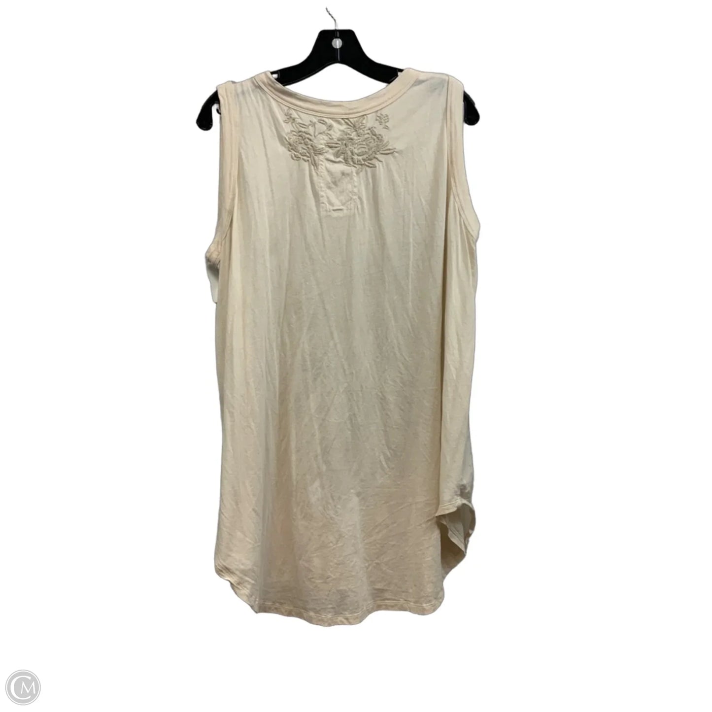 Top Sleeveless By Johnny Was In Cream, Size: Xl